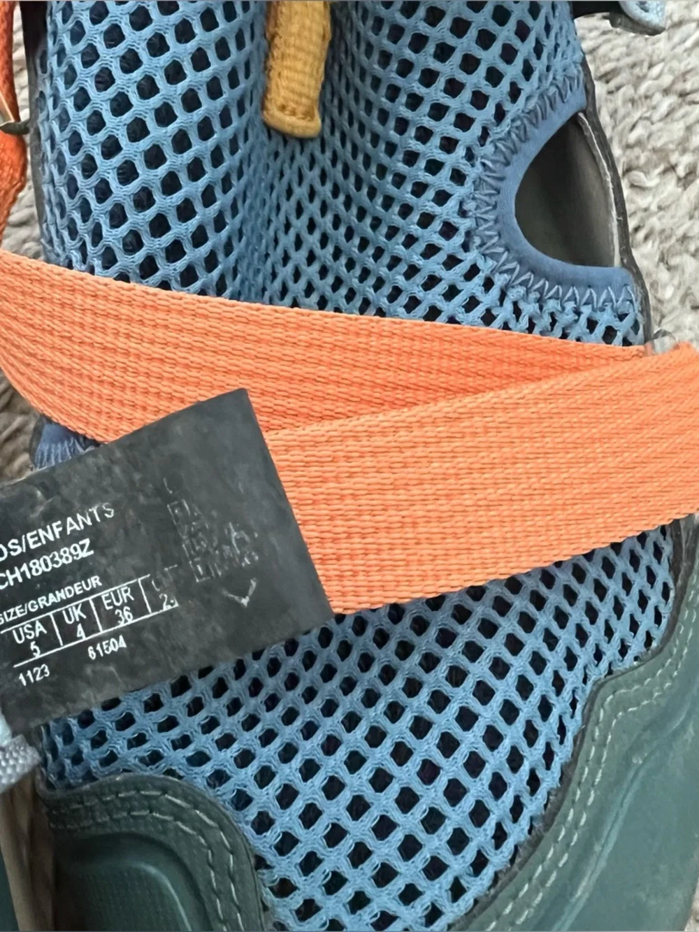 Chaco Kids Mesh Sandals in Blue, Orange & Green Size 5 Youth Unisex